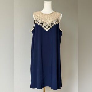 Lilly Pulitzer Navy and Gold Nala Shift Dress